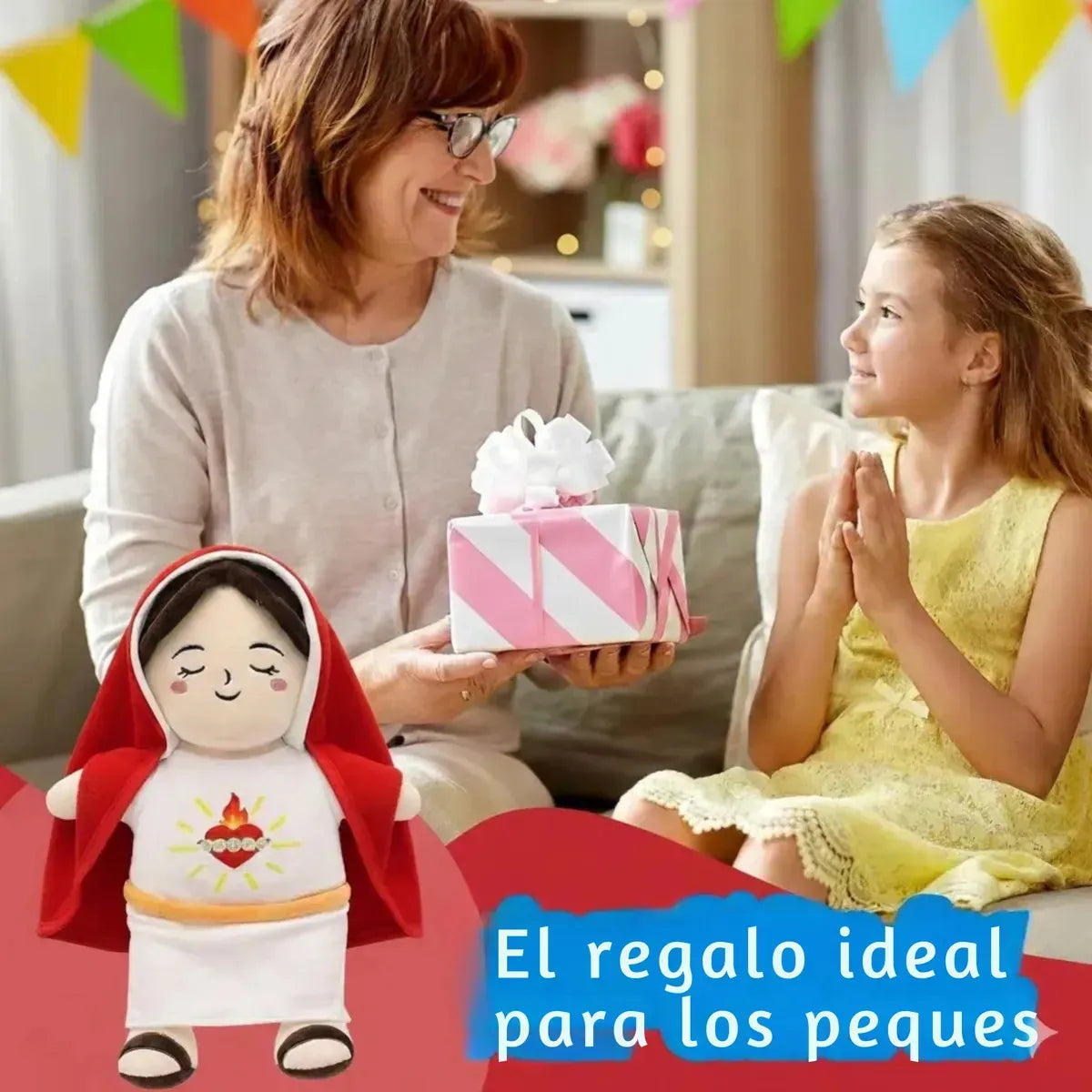 Muñeca Espiritual Virgen María que Respira y Relaja